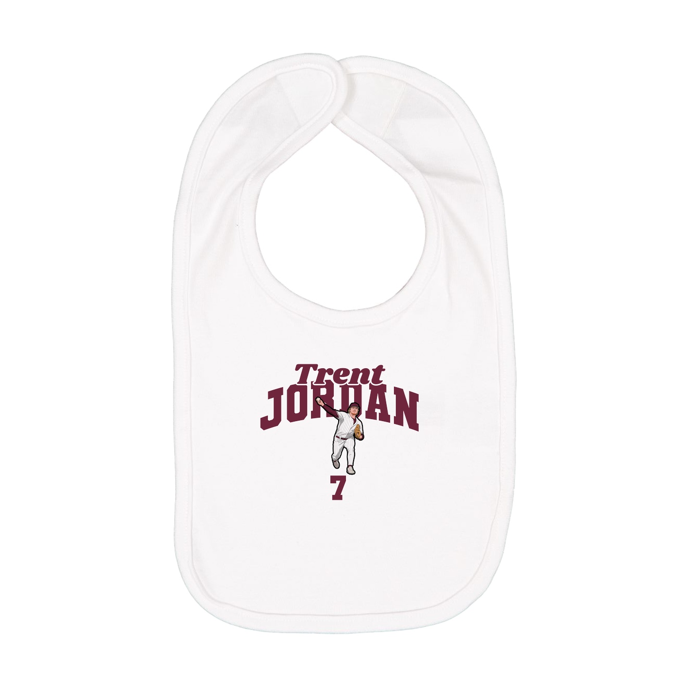 Infant Bib — Signature Arch in White