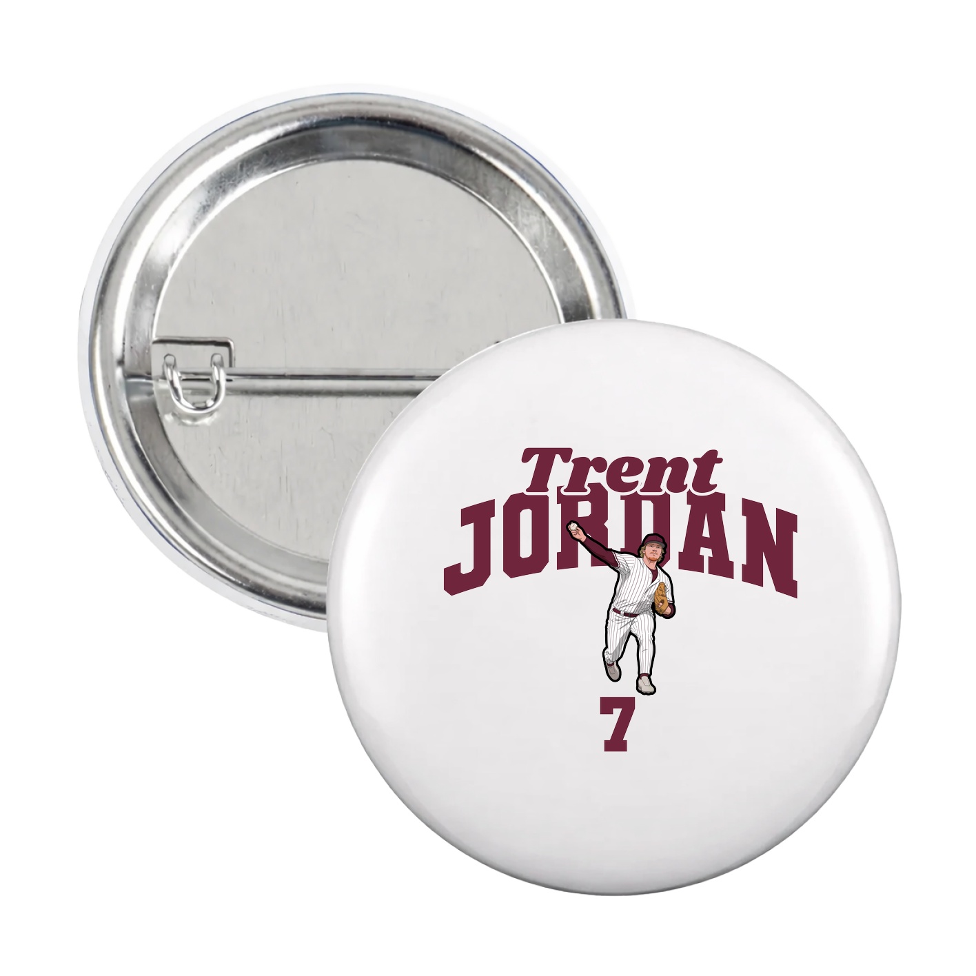 Game Day Button — Signature Arch in White