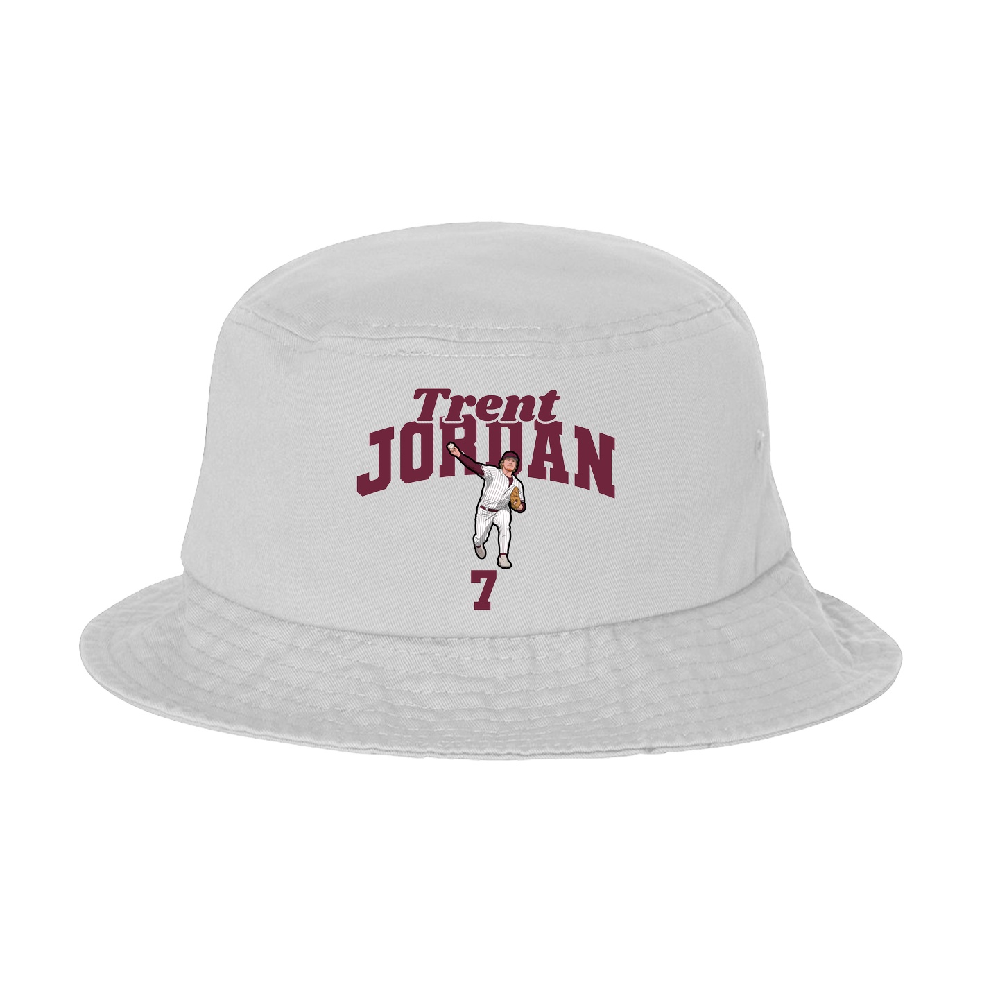 Bucket Cap — Signature Arch in White