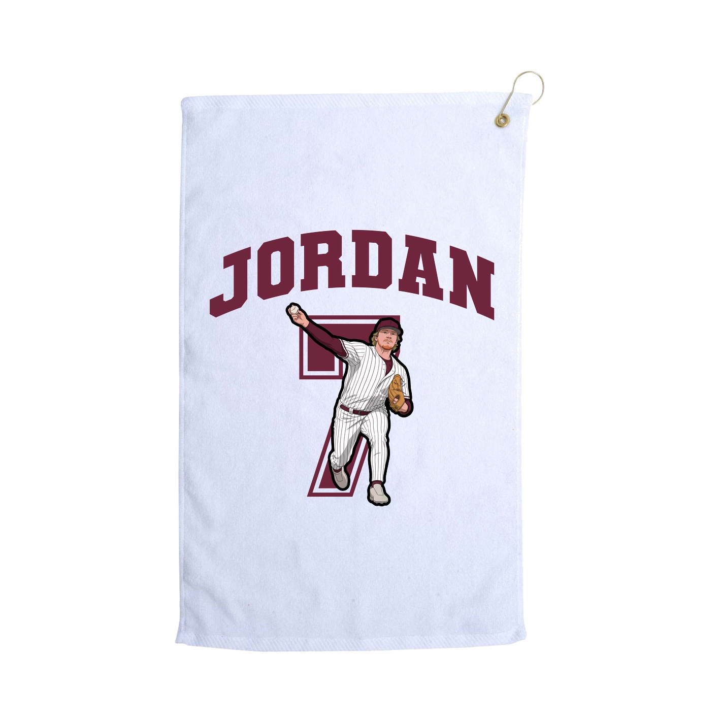 Golf Towel — Number in White