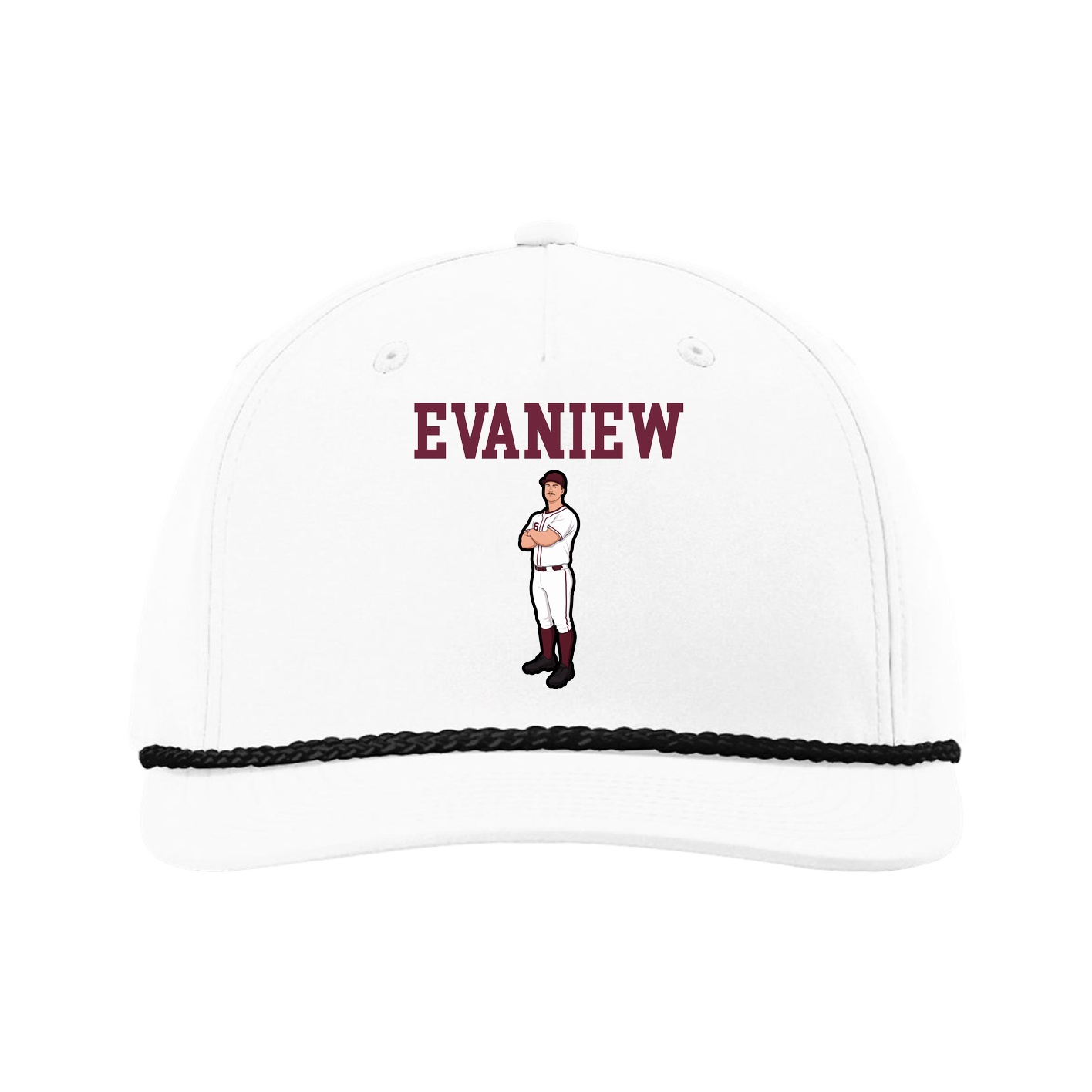 Five-Panel Classic Rope Cap — Shirsey in White