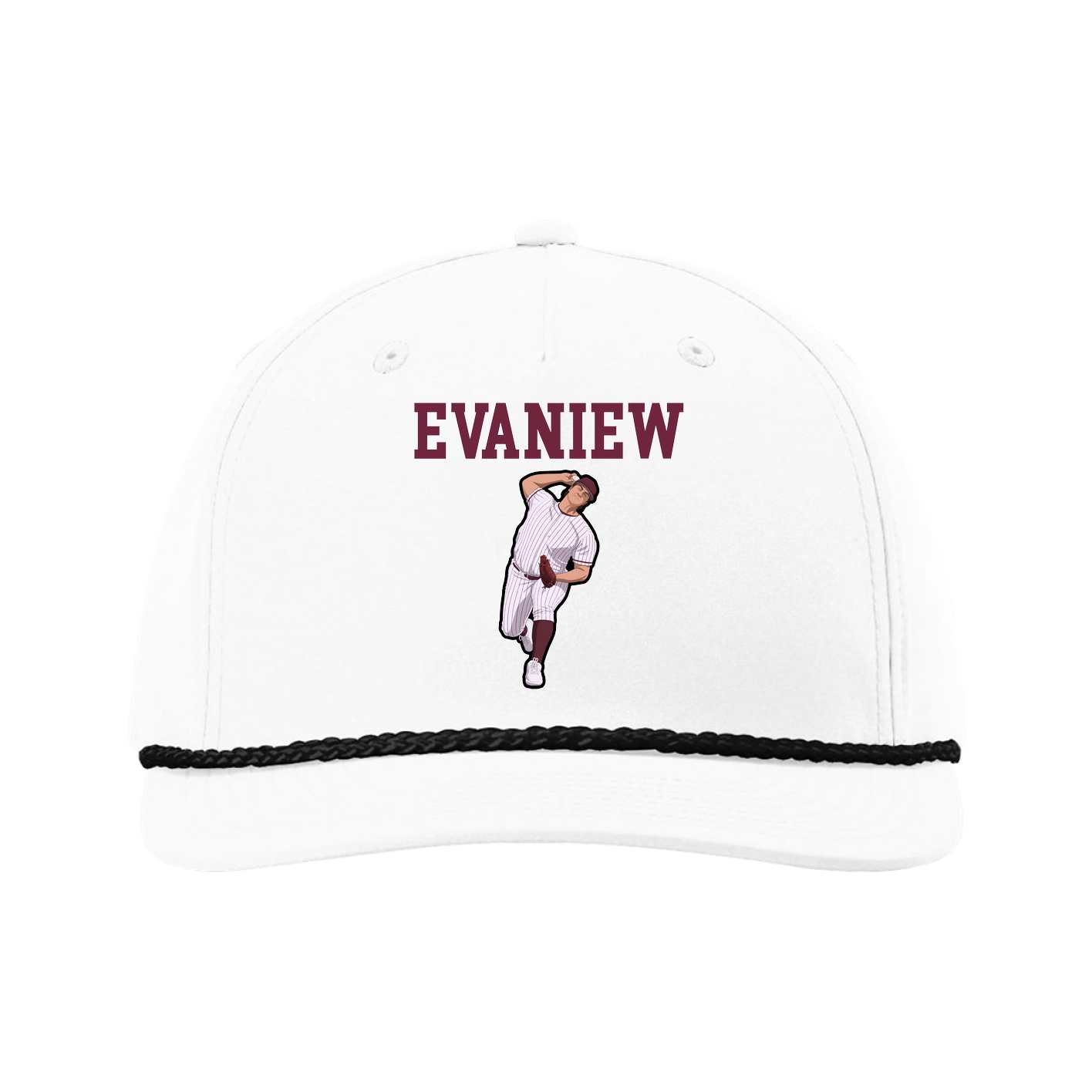 Five-Panel Classic Rope Cap — Shirsey in White