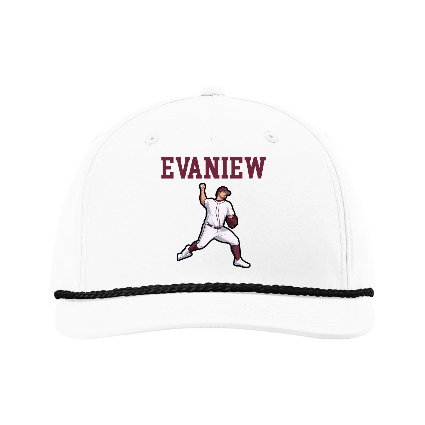 Five-Panel Classic Rope Cap — Shirsey in White