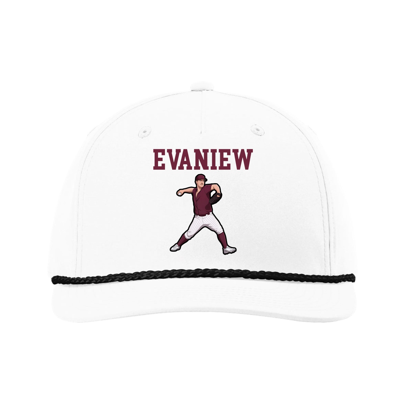 Five-Panel Classic Rope Cap — Shirsey in White