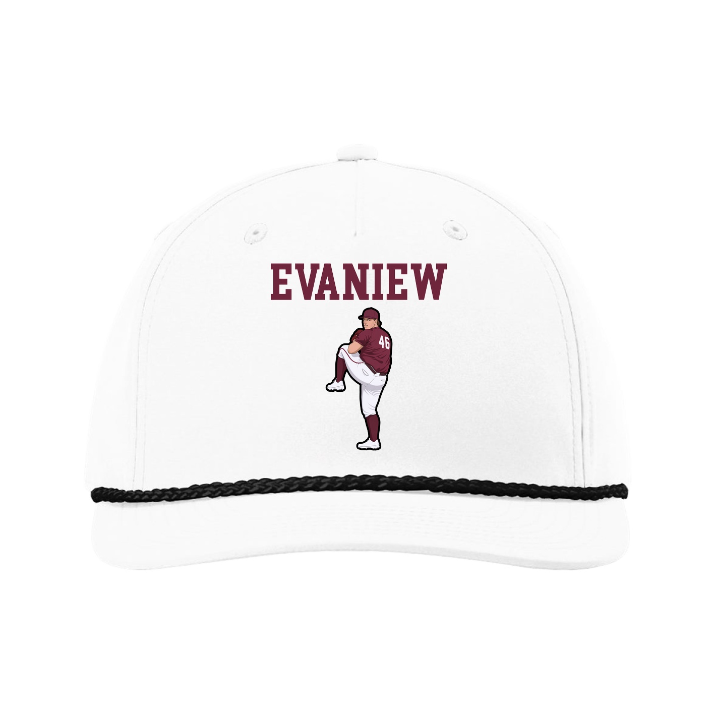 Five-Panel Classic Rope Cap — Shirsey in White