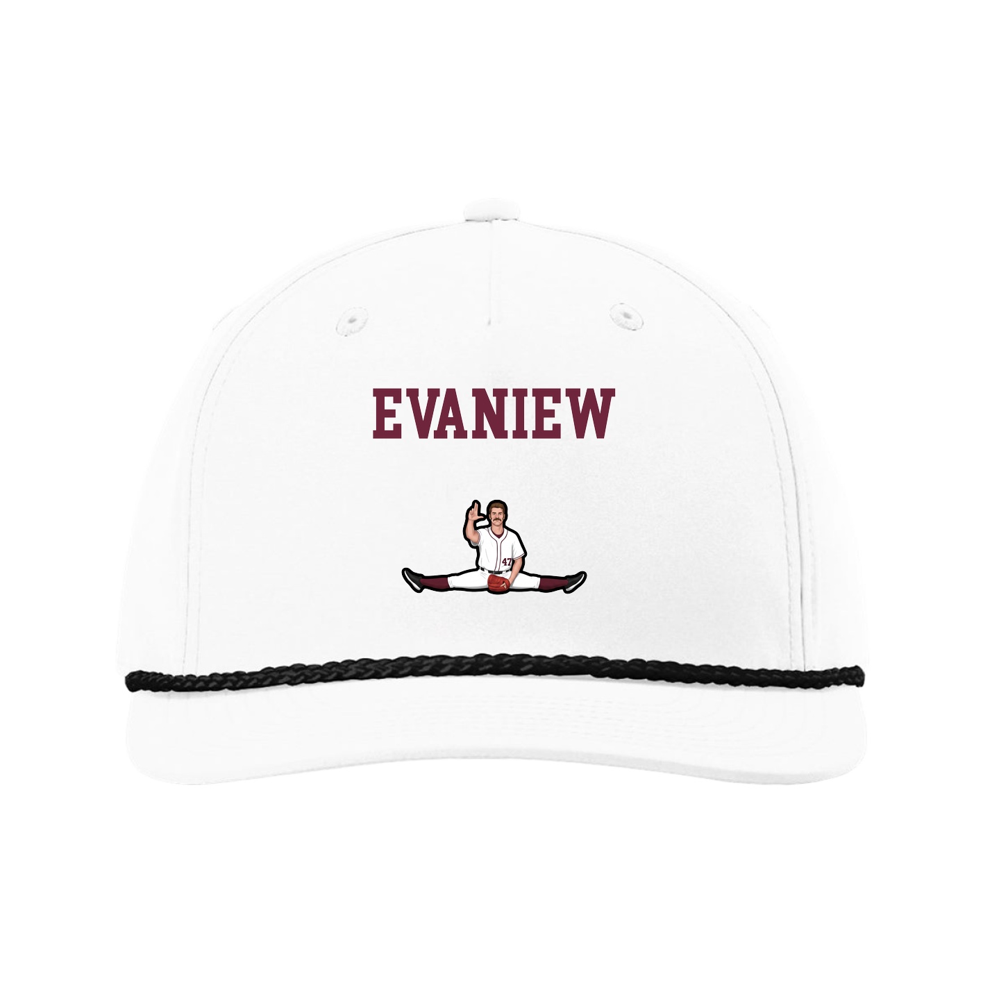 Five-Panel Classic Rope Cap — Shirsey in White