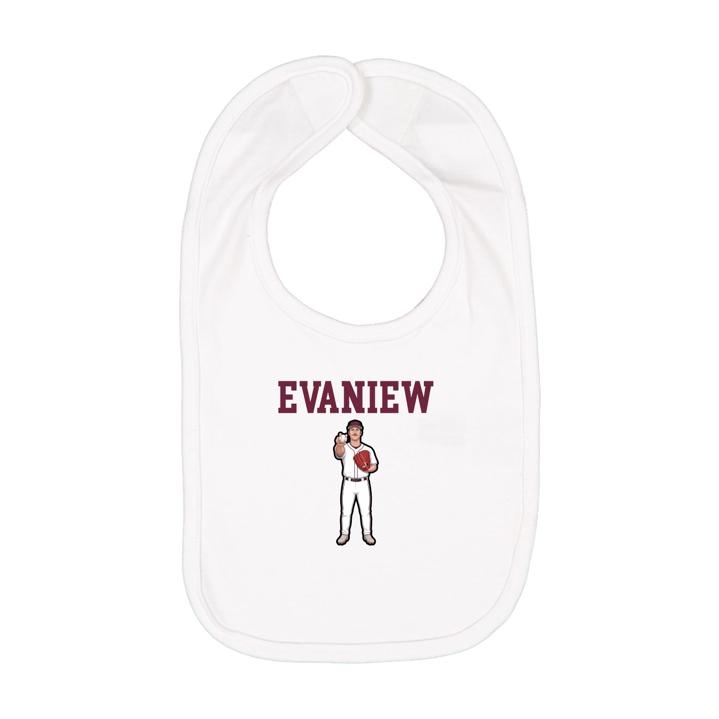 Infant Bib — Shirsey in White