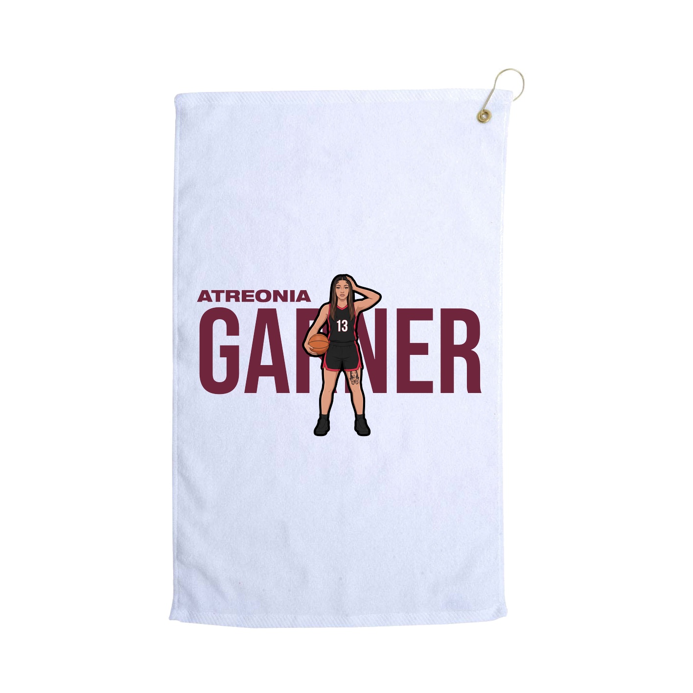 Golf Towel — Player Name in White