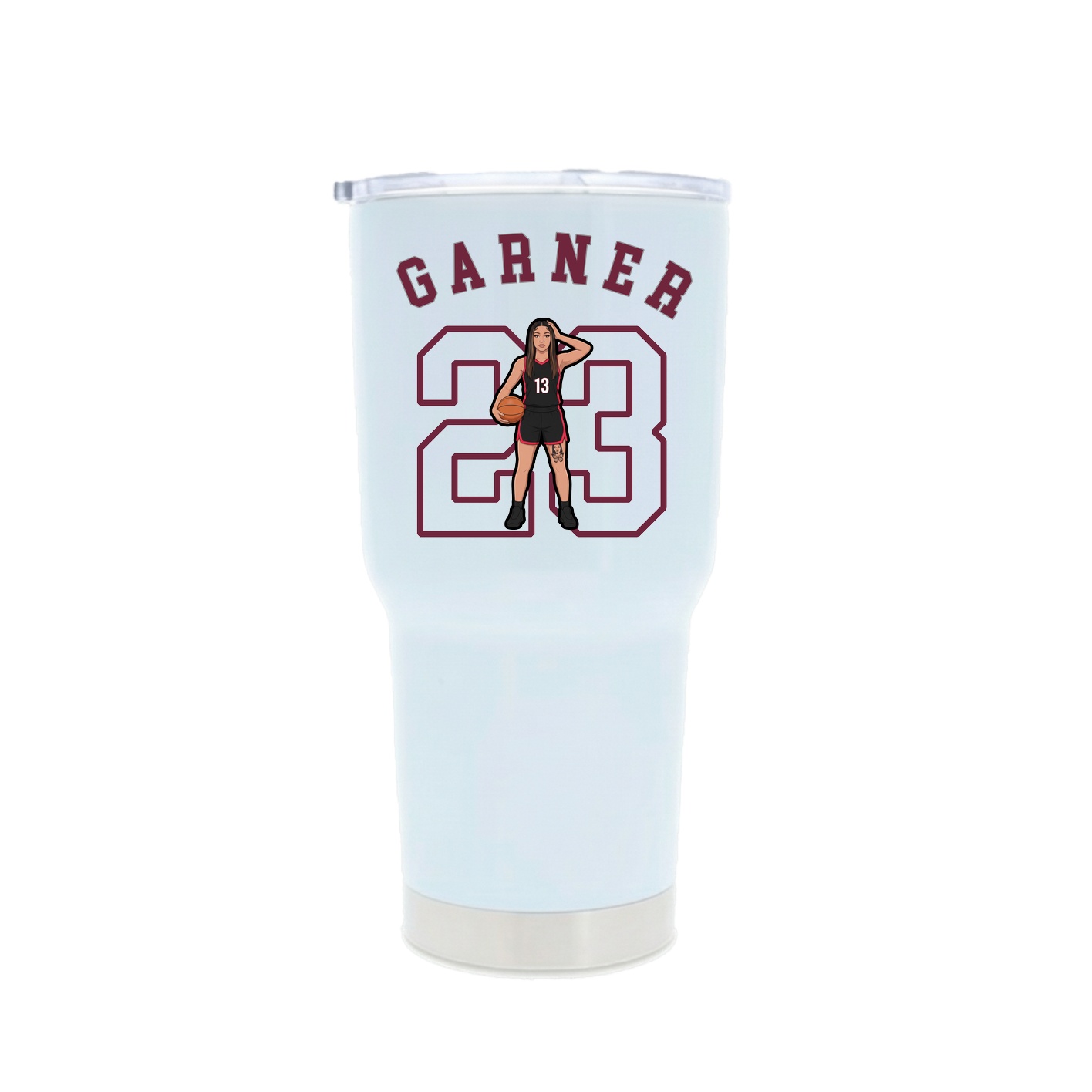30oz Stainless Steel Tumbler — Shirsey Arch in White