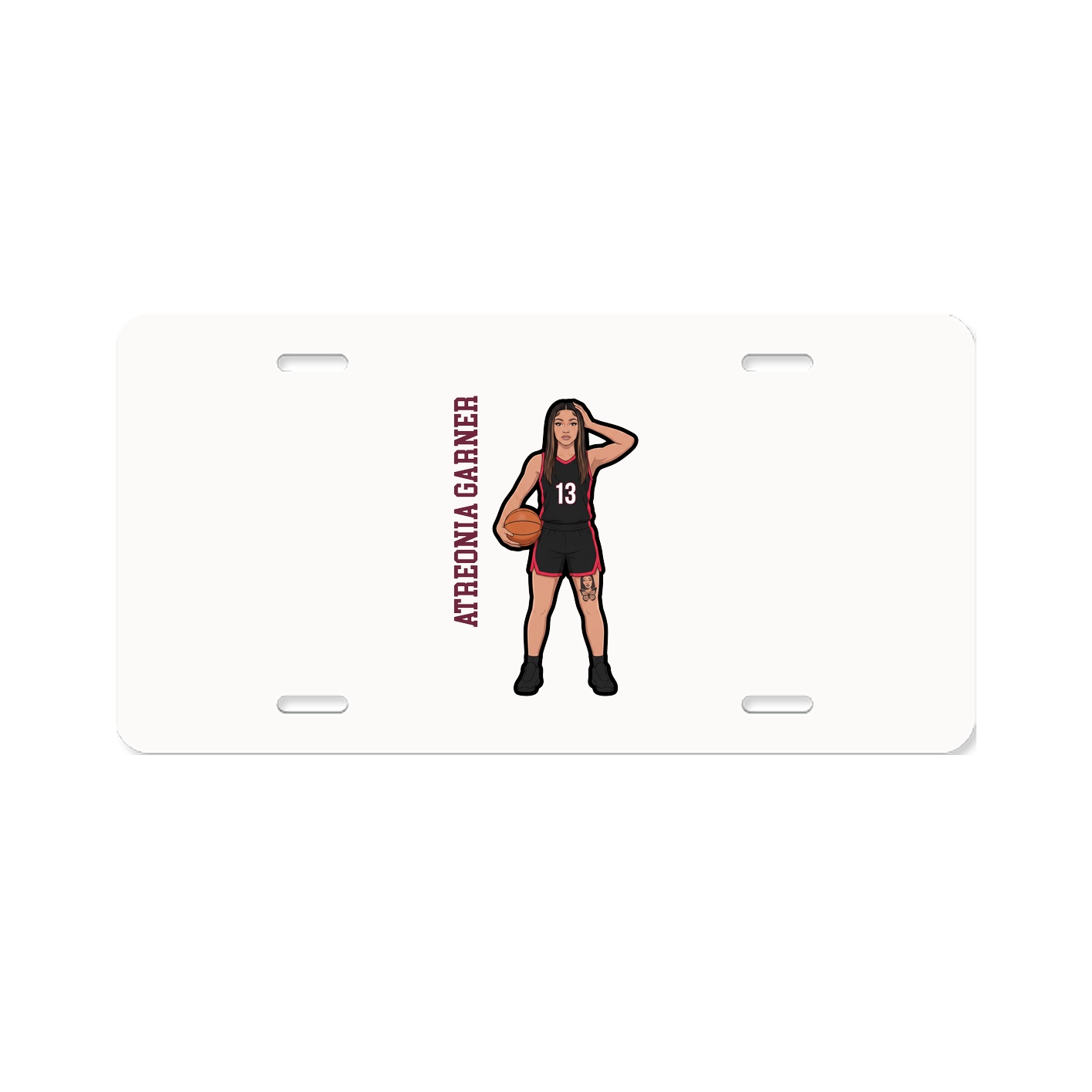 License Plate — Name Vertical in Classic