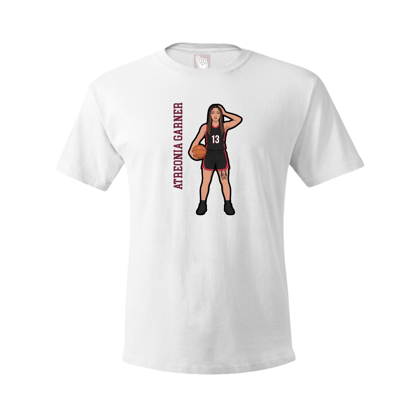 Youth Tee — Name Vertical in White