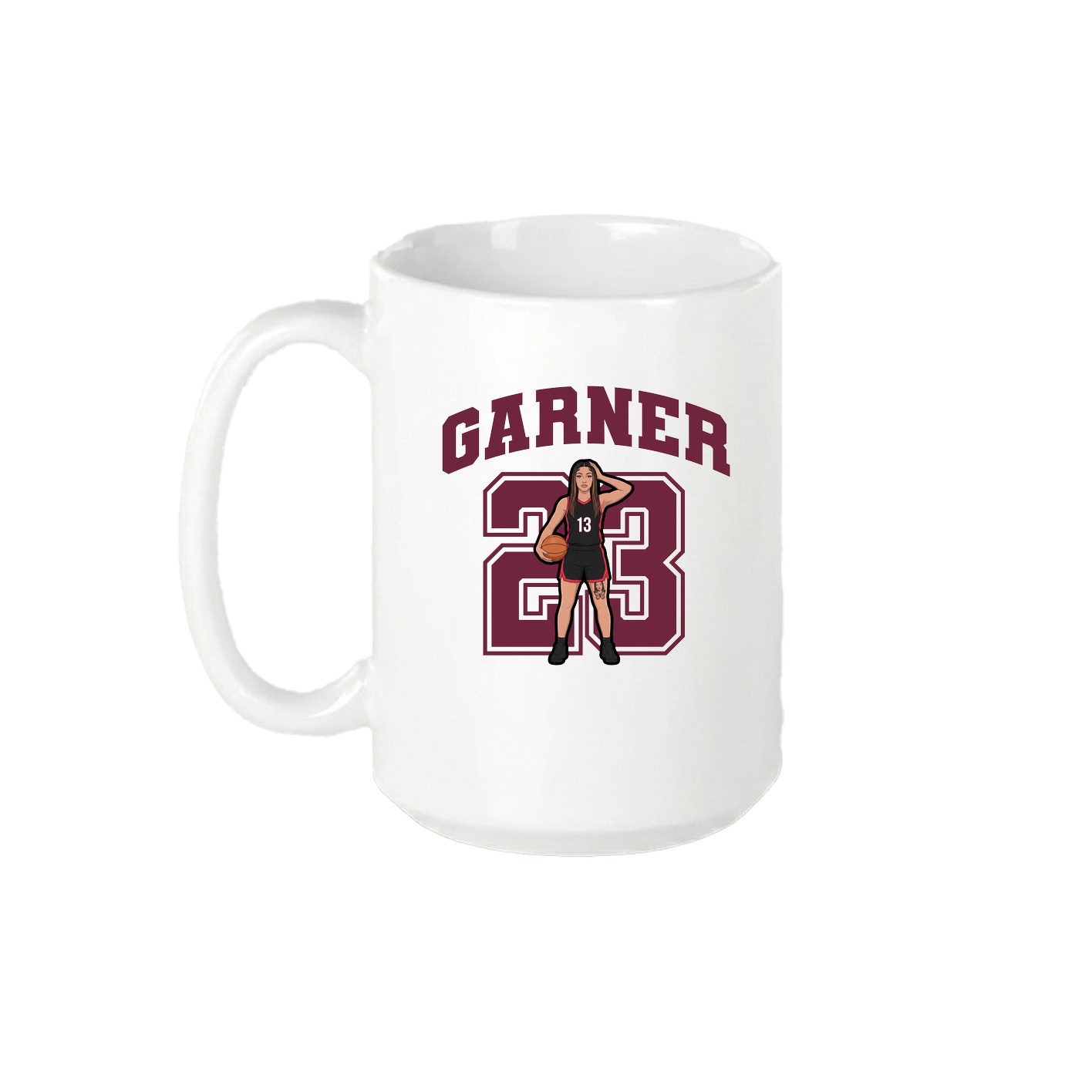 15oz Coffee Mug — Number in White