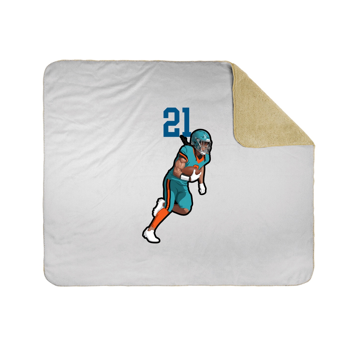 Throw Blanket — Number Top in White