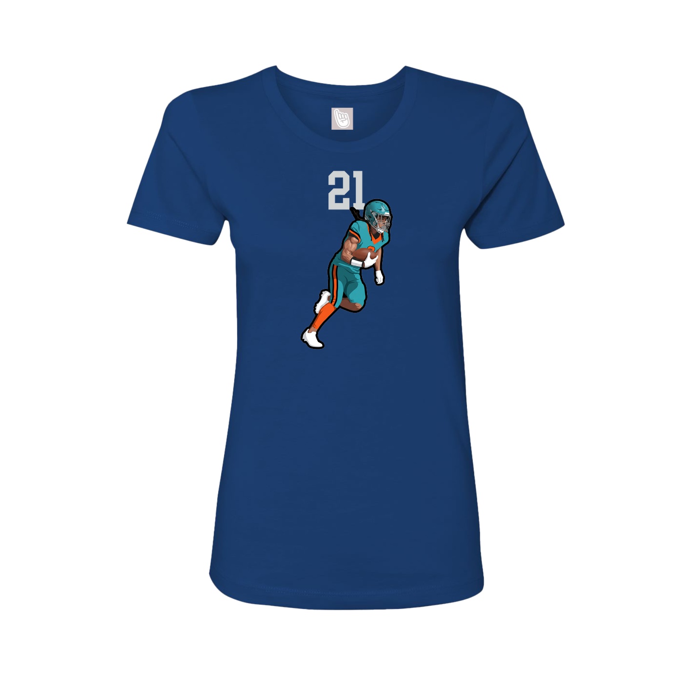 Womens Tee — Number Top in Royal