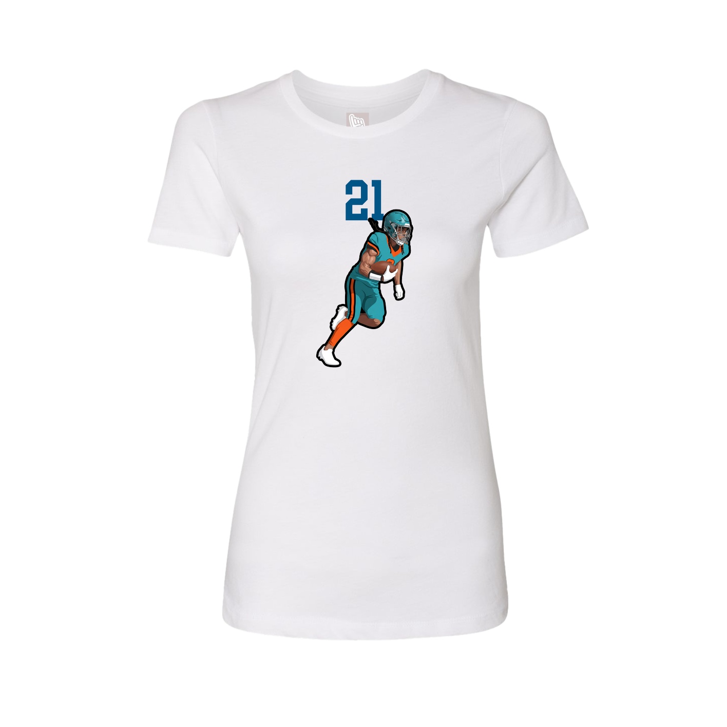 Fitted Women's Tee — Number Top in White