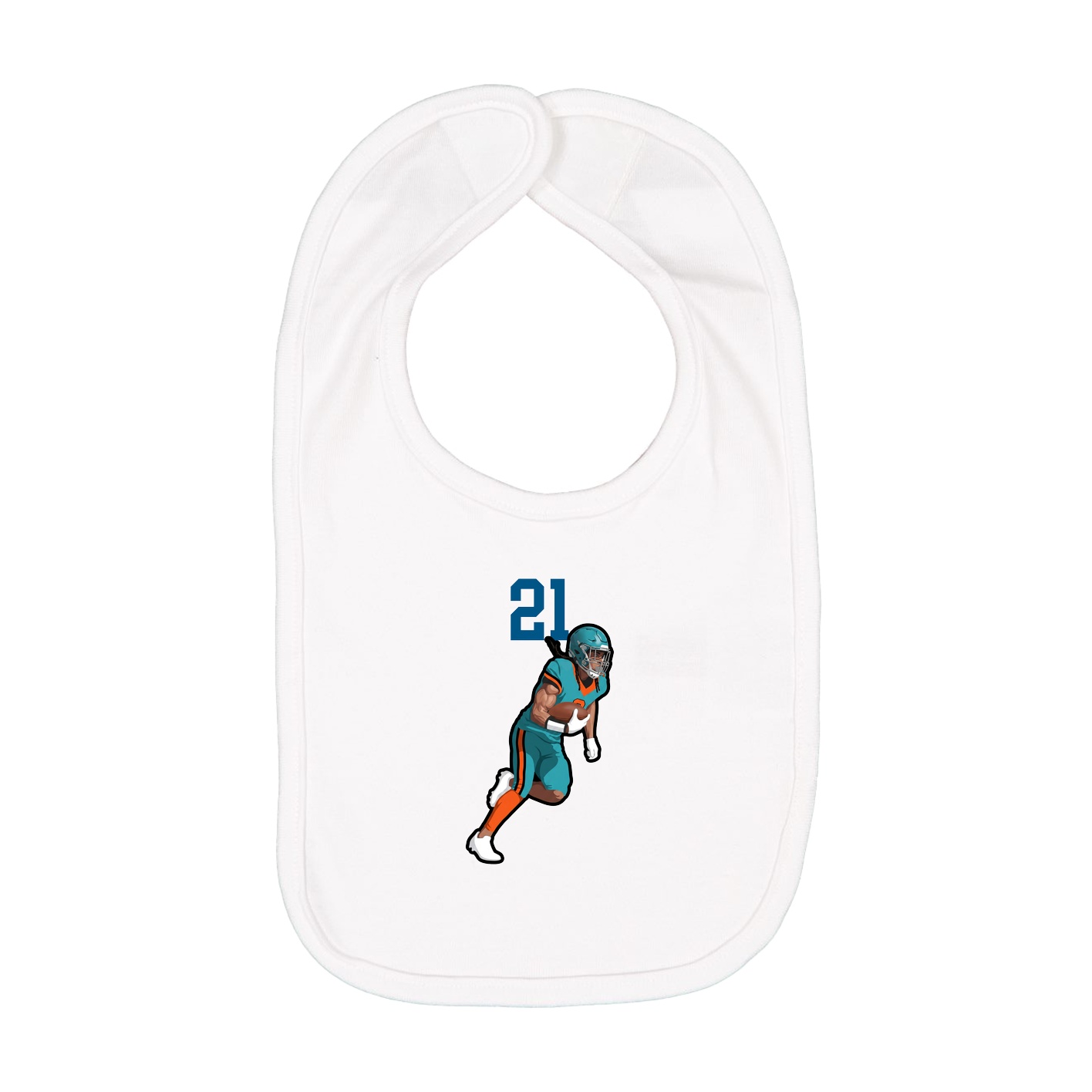 Infant Bib — Number Top in White