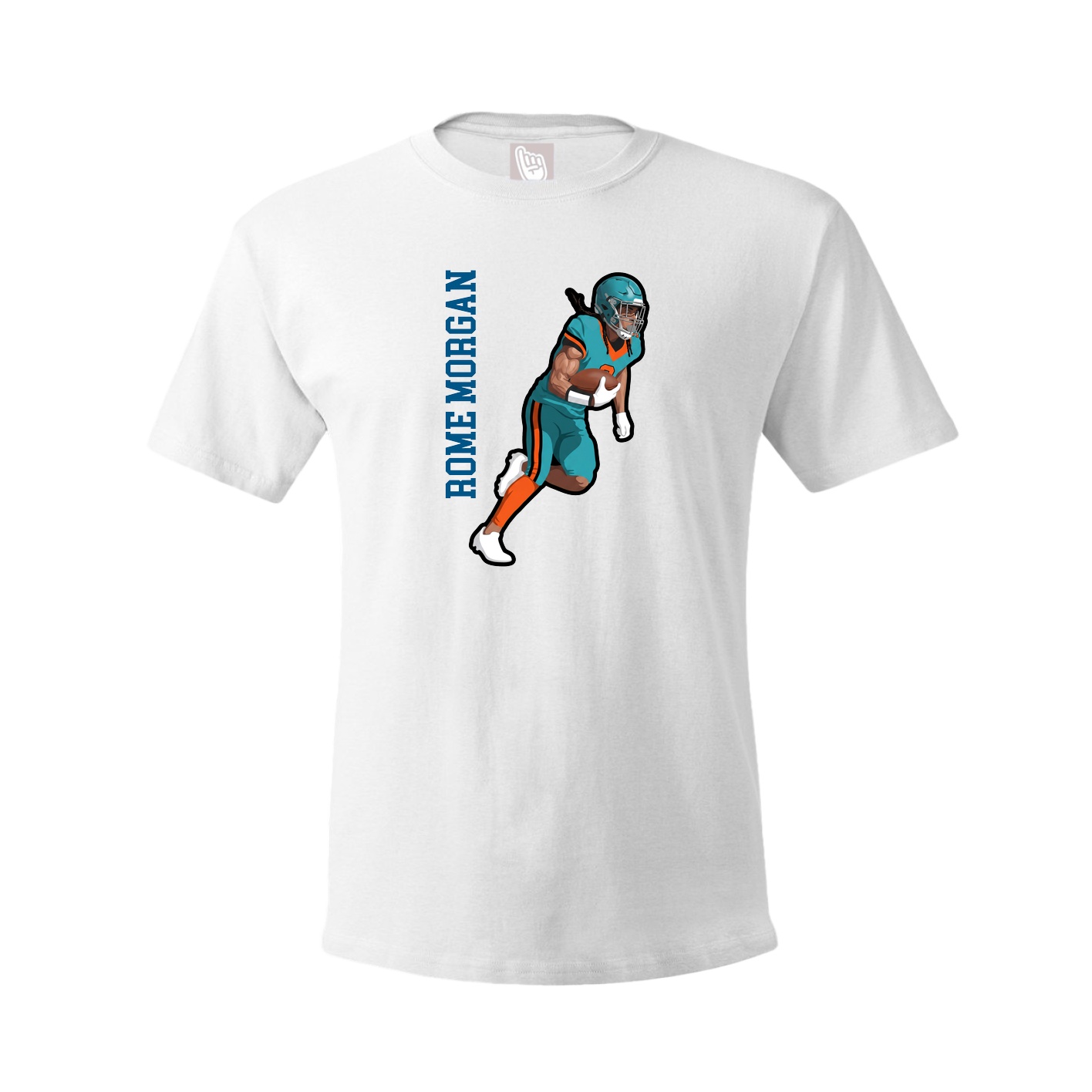 Youth Tee — Name Vertical in White