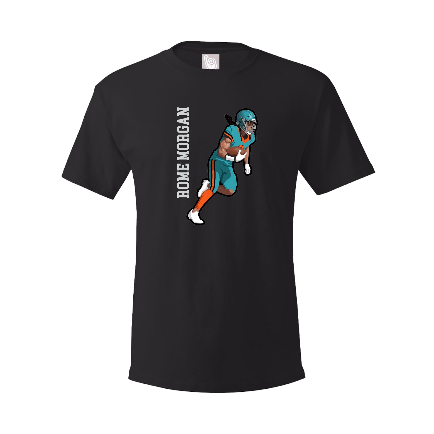 Youth Tee — Name Vertical in Black