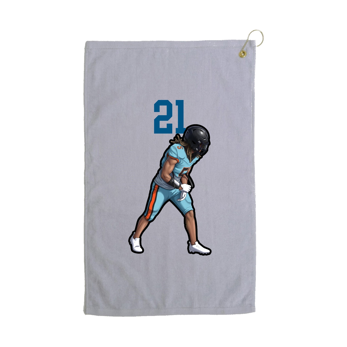 Golf Towel — Number Top in Grey
