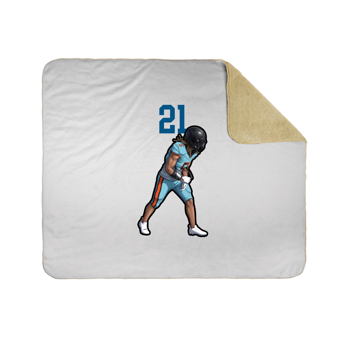 Throw Blanket — Number Top in White