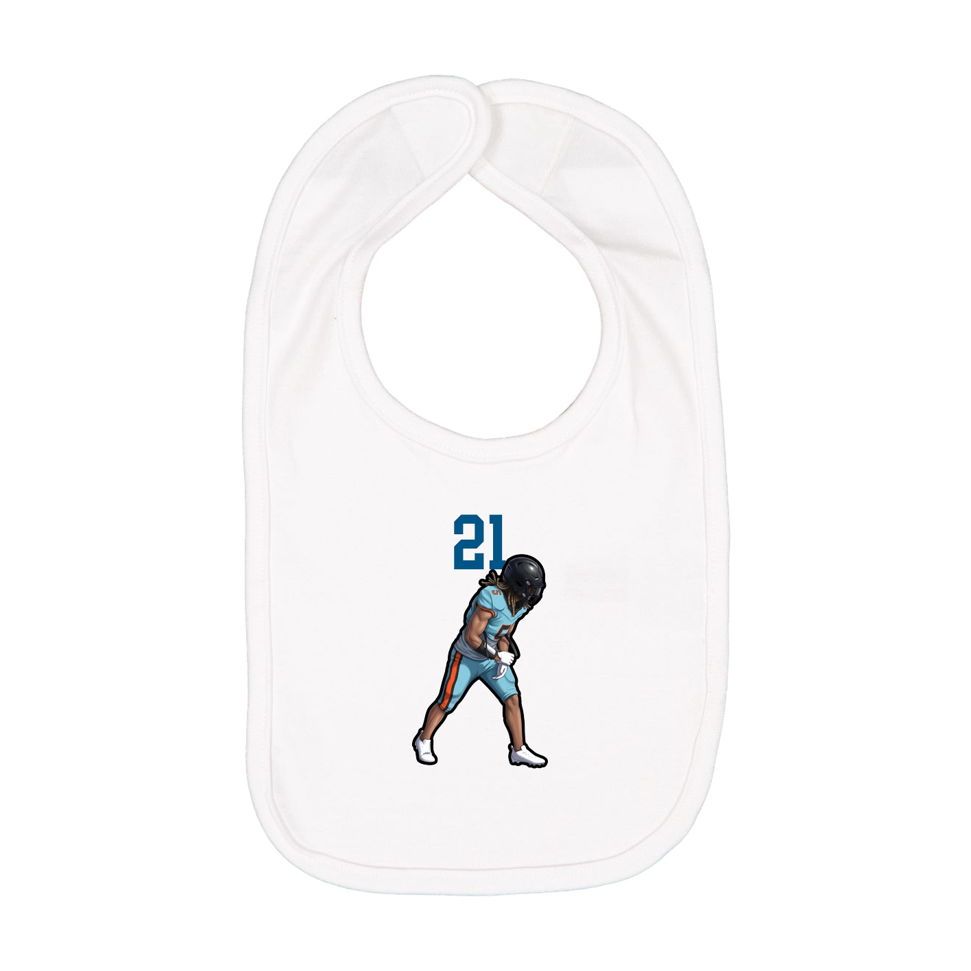 Infant Bib — Number Top in White