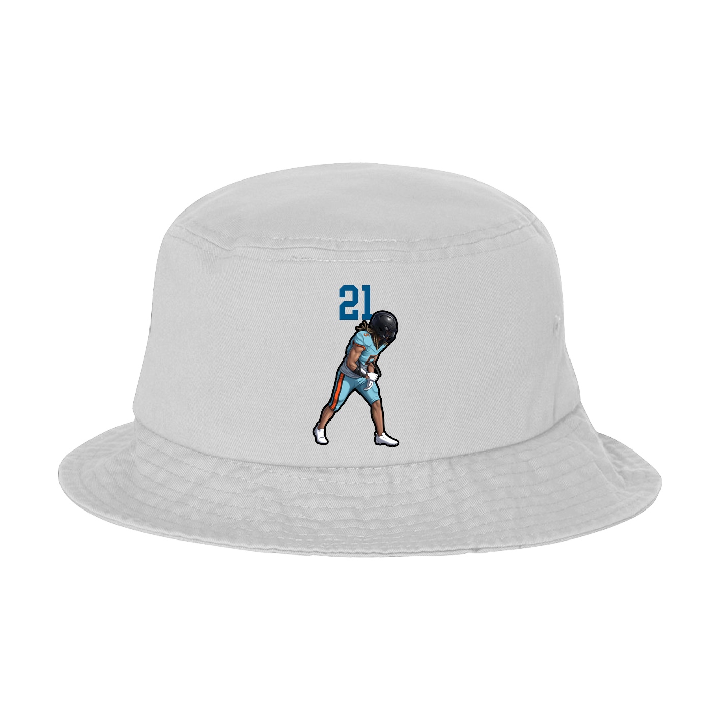 Bucket Cap — Number Top in White