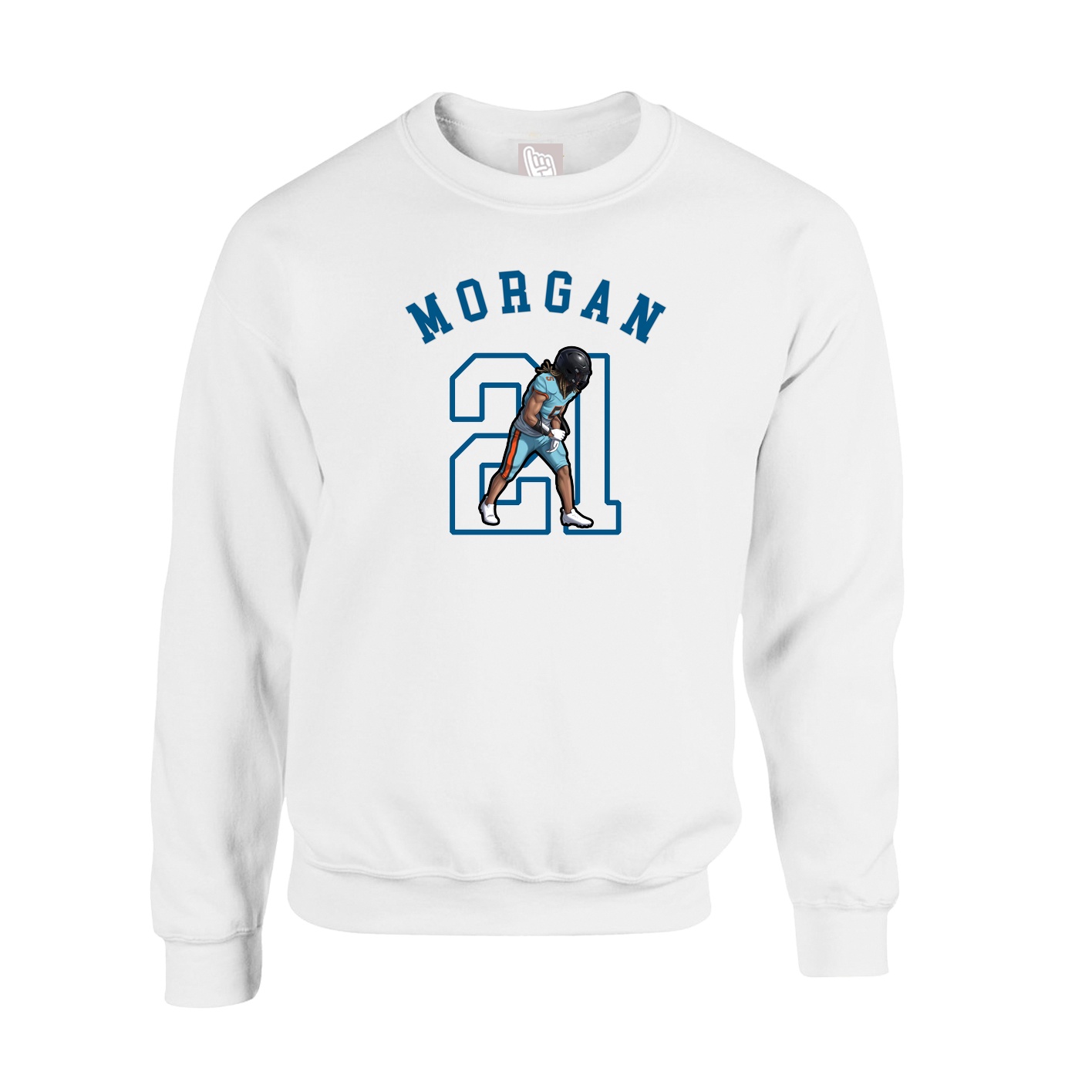 Fleece Crew — Shirsey Arch in White