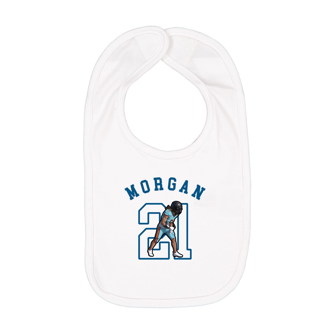 Infant Bib — Shirsey Arch in White