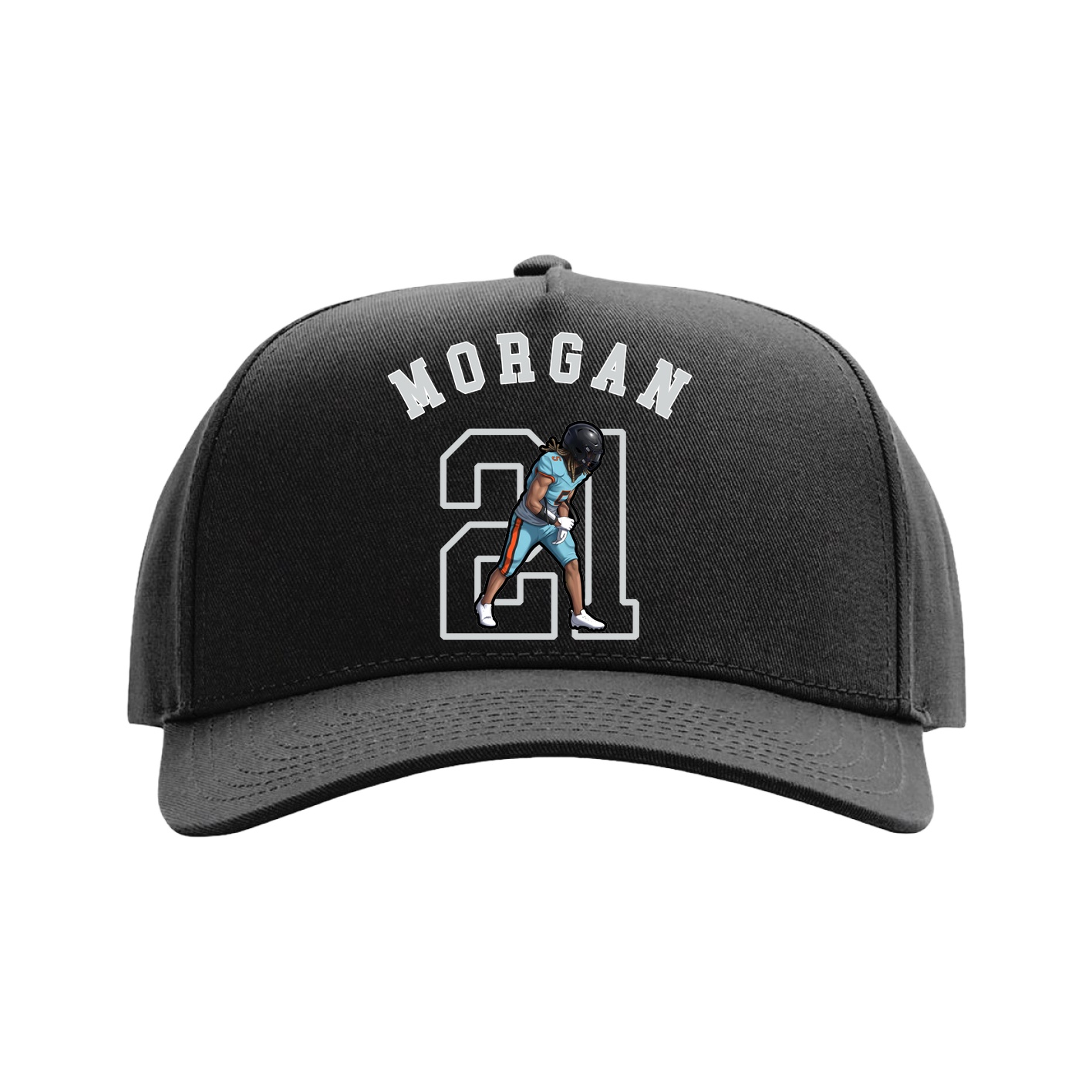 Full Fabric Five-Panel Champ Cap — Shirsey Arch in Black