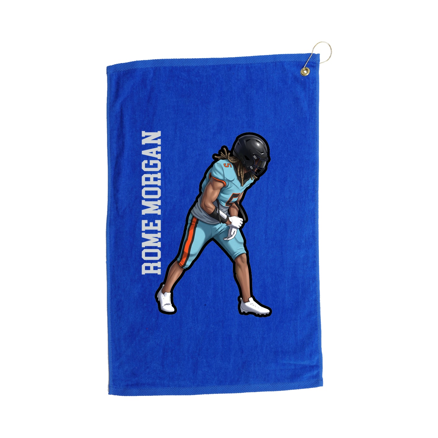 Golf Towel — Name Vertical in Royal