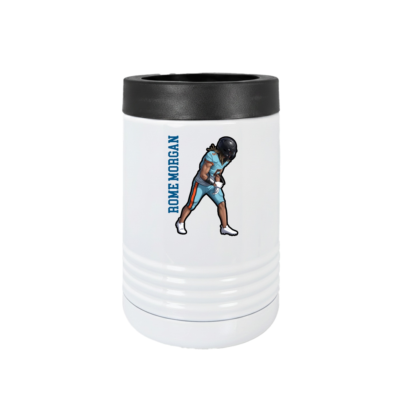 Beverage Holder — Name Vertical in White