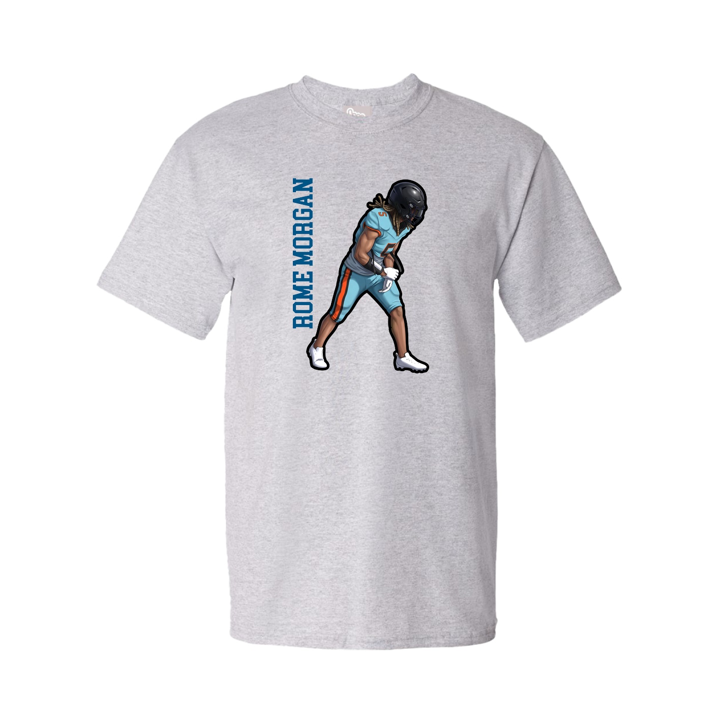 Tee — Name Vertical in Grey