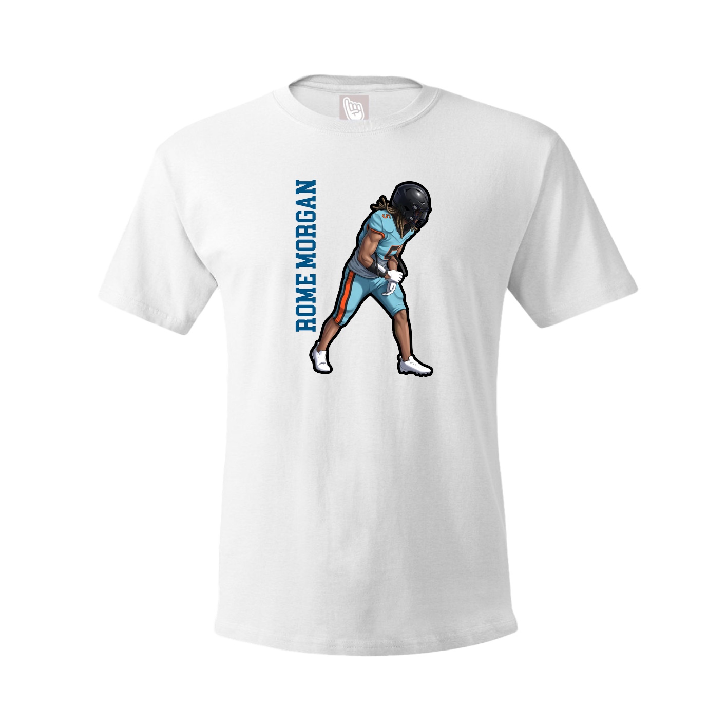 Youth Tee — Name Vertical in White