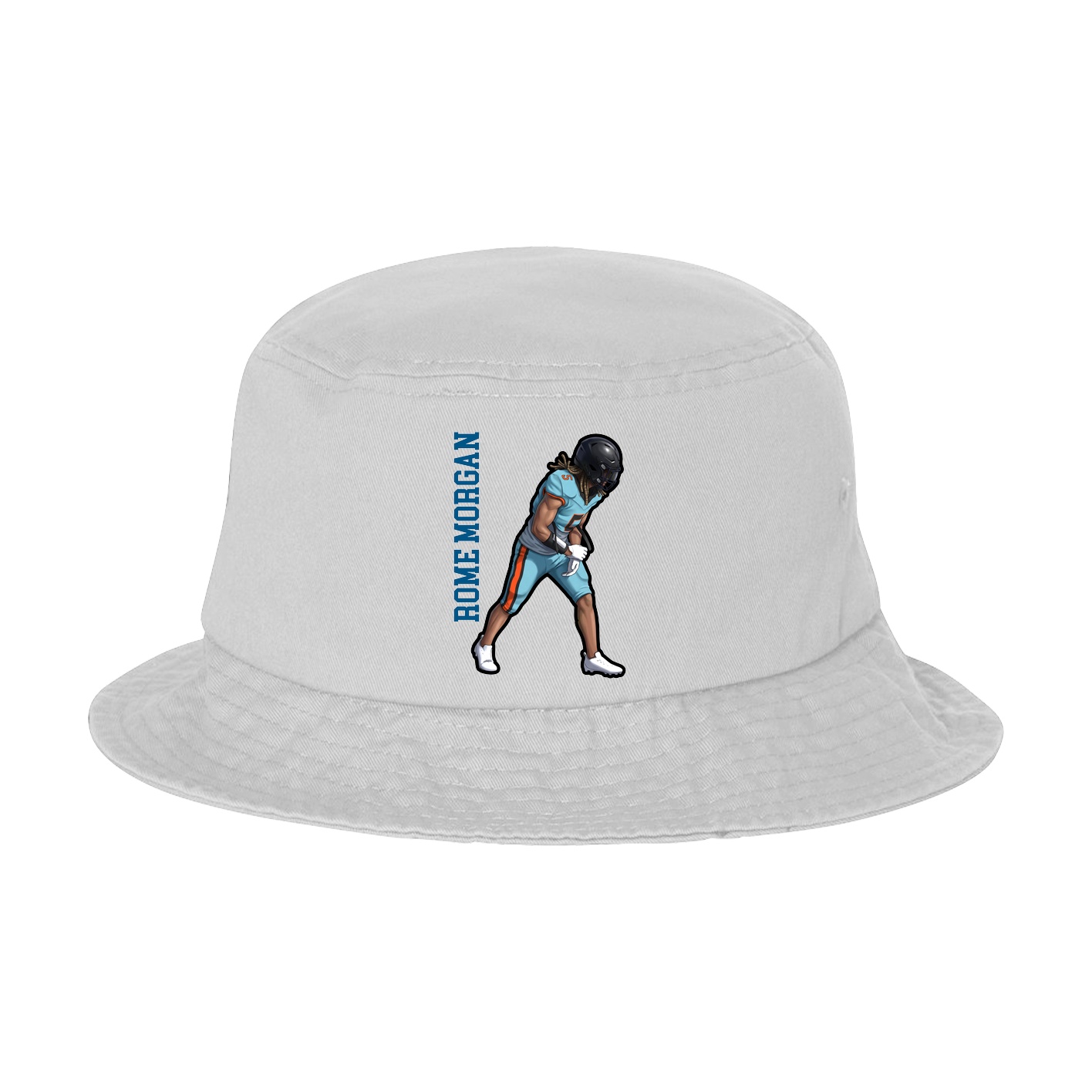 Bucket Cap — Name Vertical in White