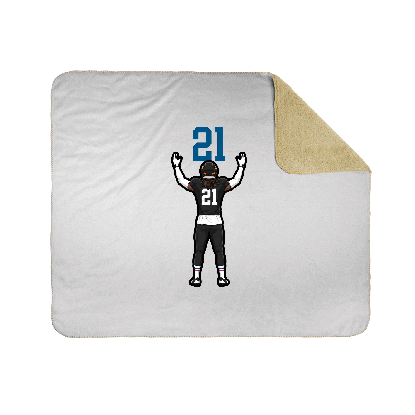 Throw Blanket — Number Top in White