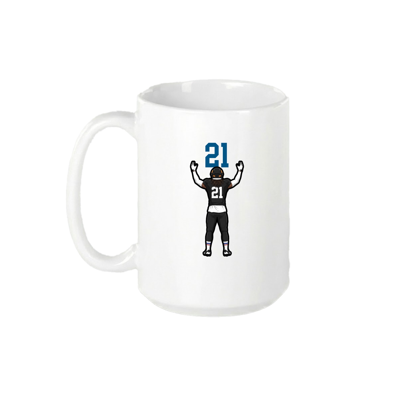 15oz Coffee Mug — Number Top in White