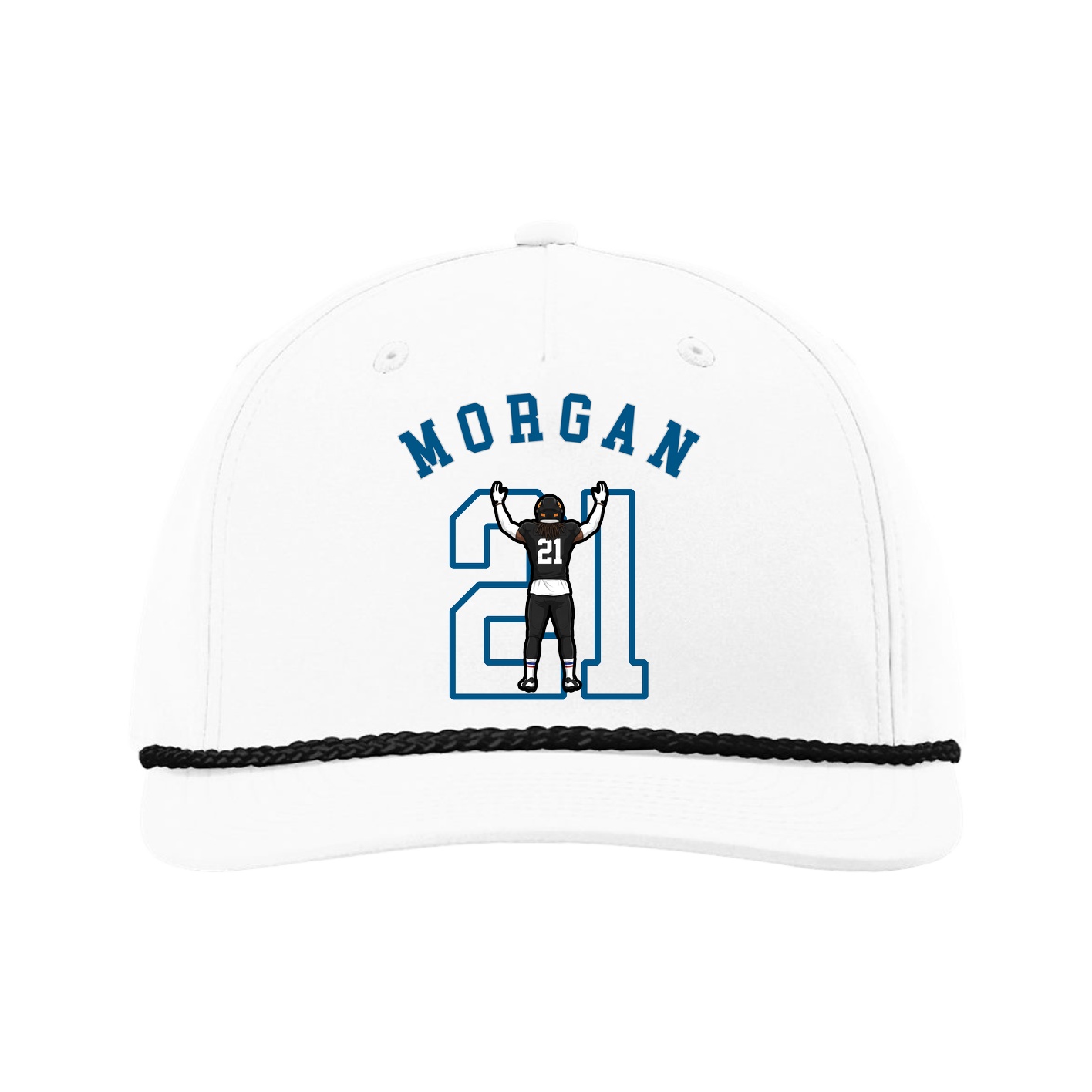 Five-Panel Classic Rope Cap — Shirsey Arch in White