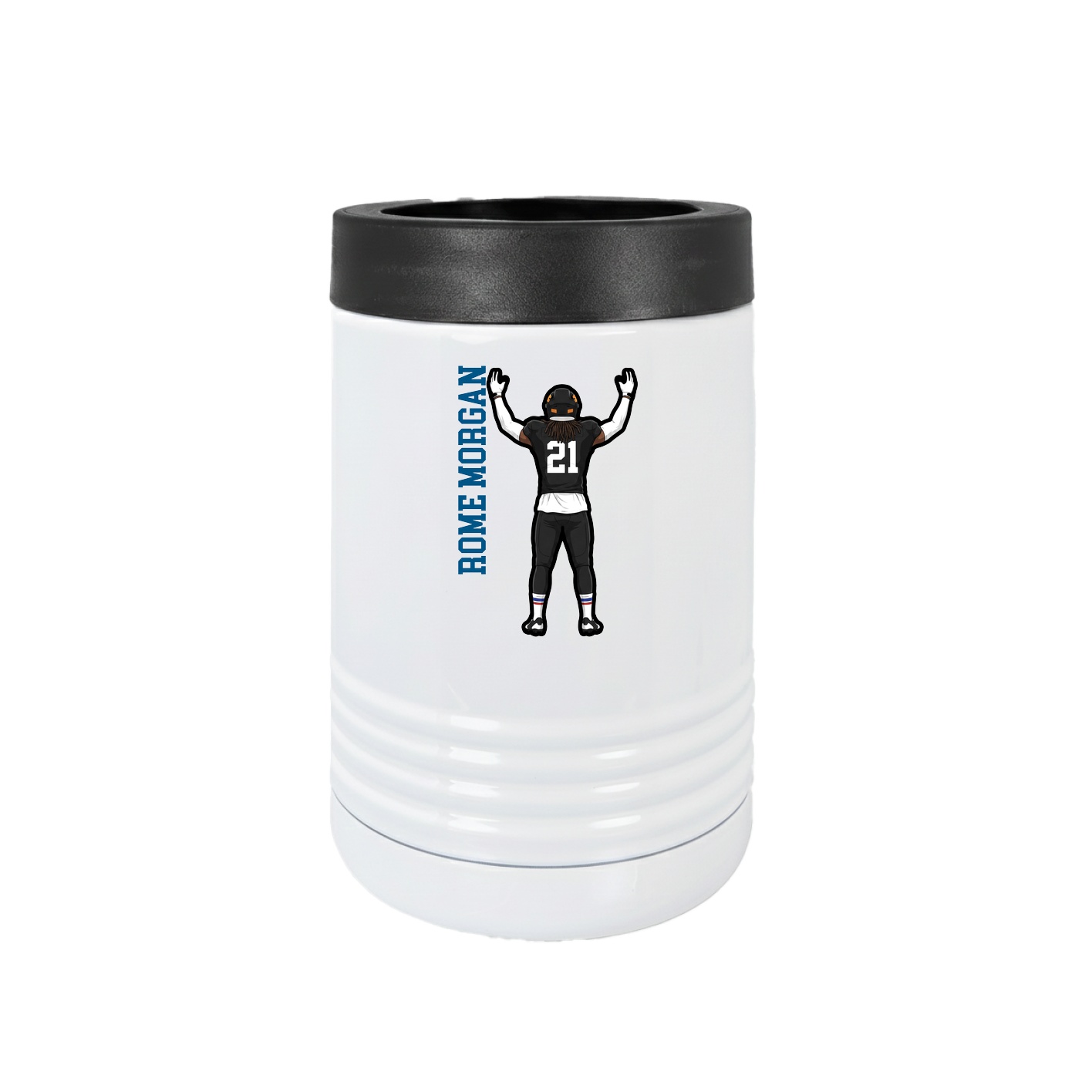 Beverage Holder — Name Vertical in White