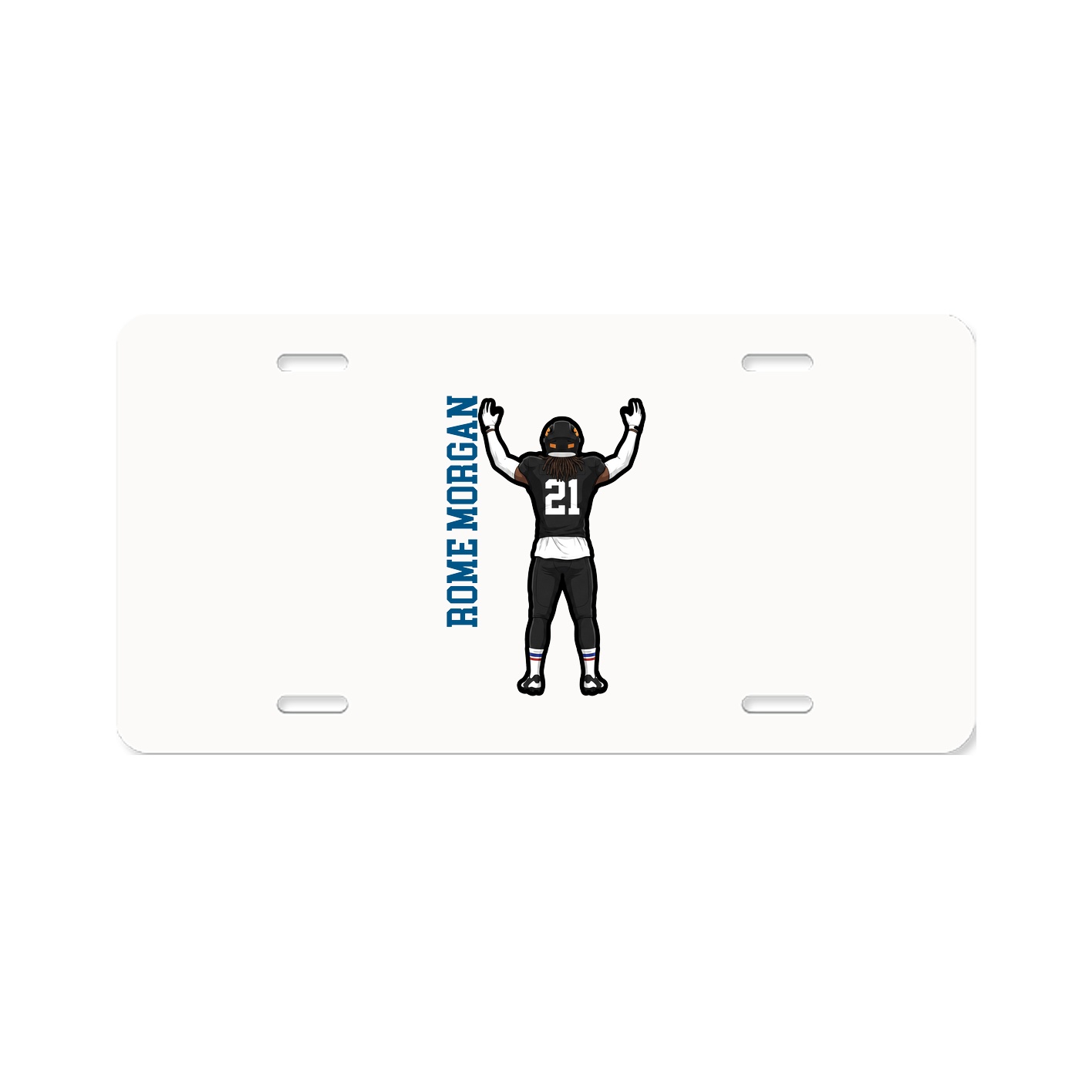 License Plate — Name Vertical in Classic