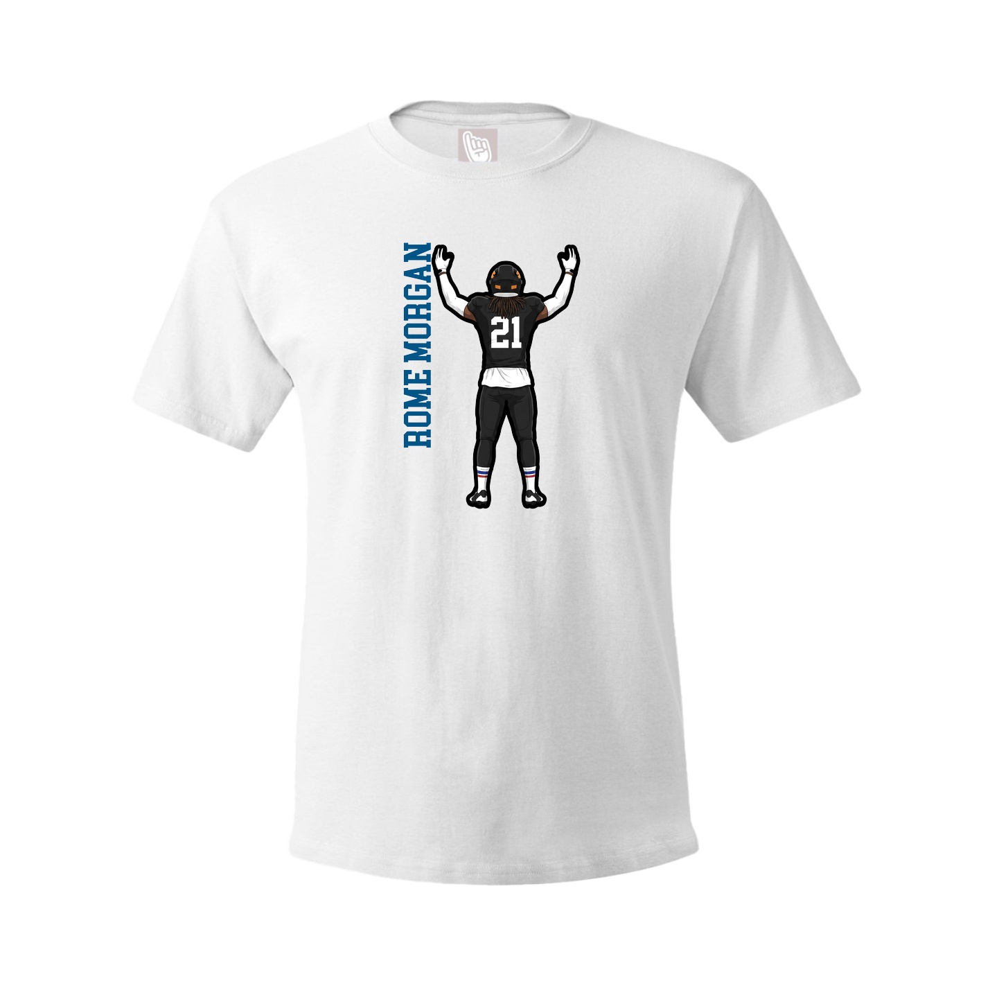 Tee — Name Vertical in White