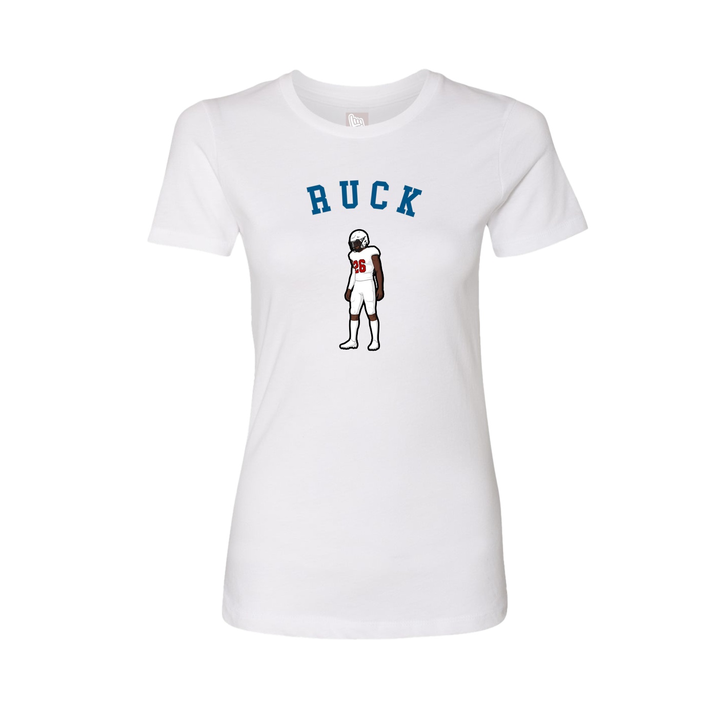 Fitted Women's Tee — Shirsey Arch in White