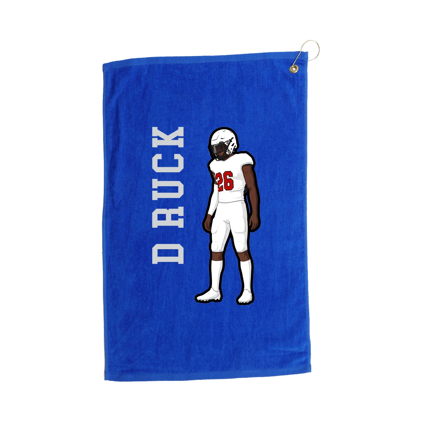 Golf Towel — Name Vertical in Royal