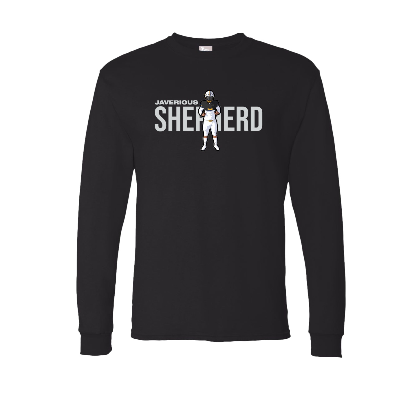 Long Sleeve Tee — Player Name in Black