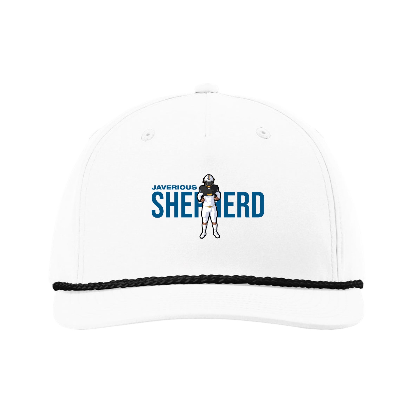 Five-Panel Classic Rope Cap — Player Name in White