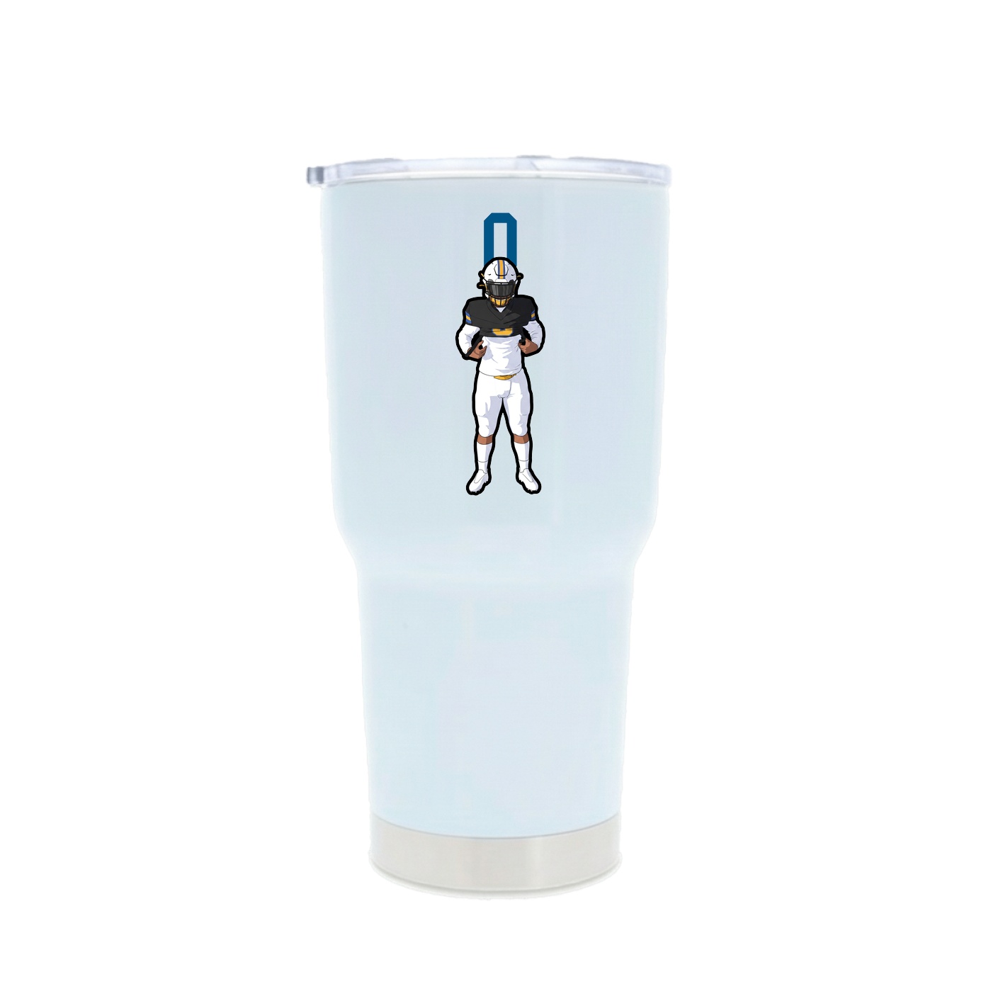 30oz Stainless Steel Tumbler — Number Top in White