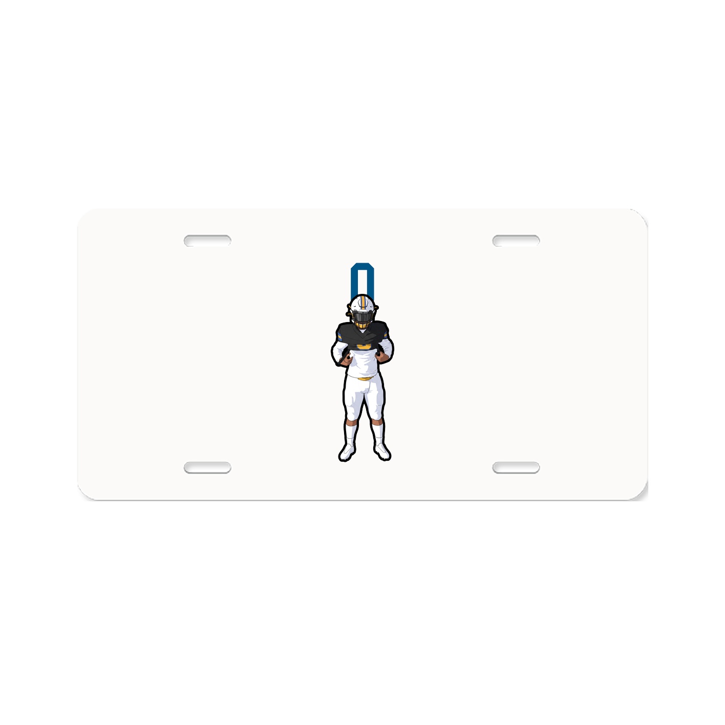License Plate — Number Top in Classic
