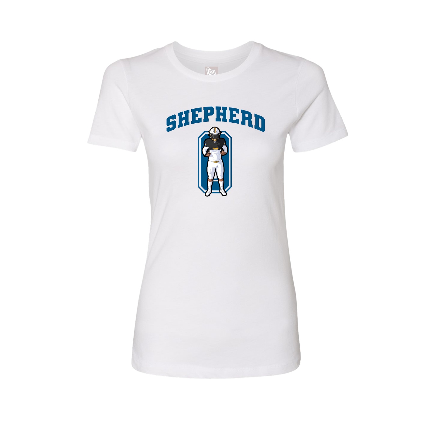 Fitted Women's Tee — Number in White