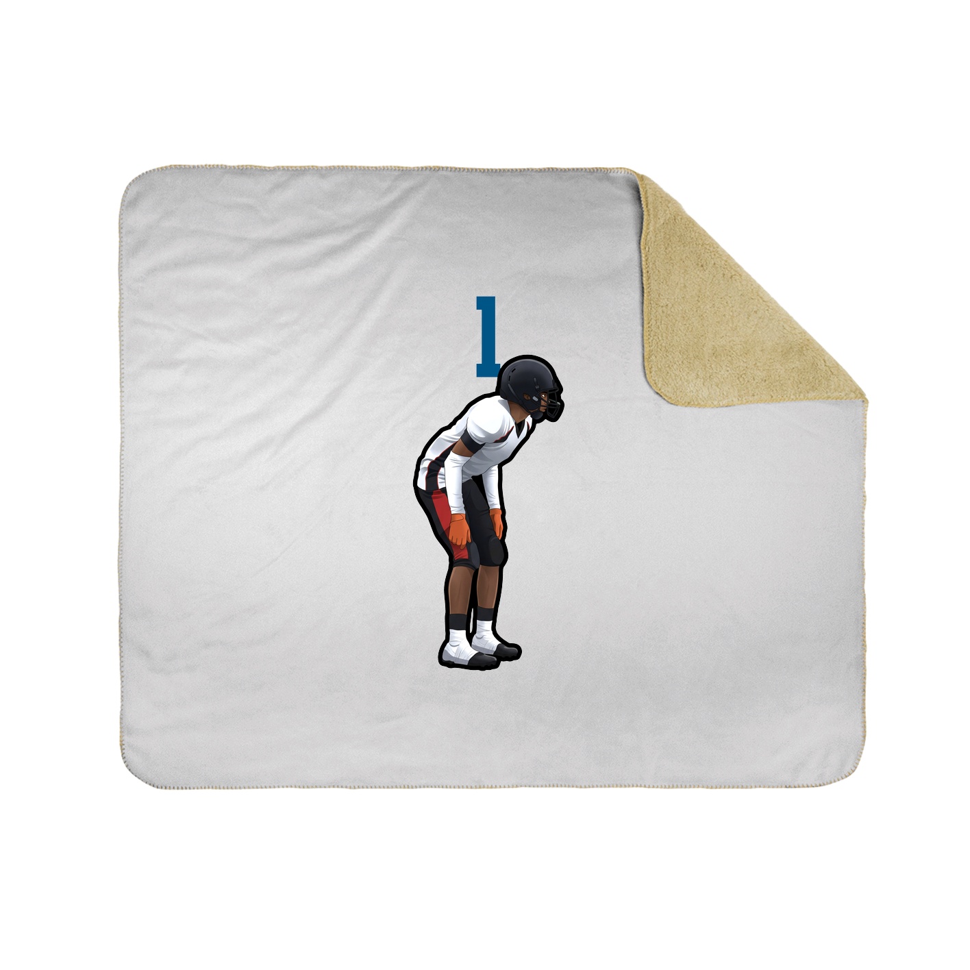 Throw Blanket — Number Top in White