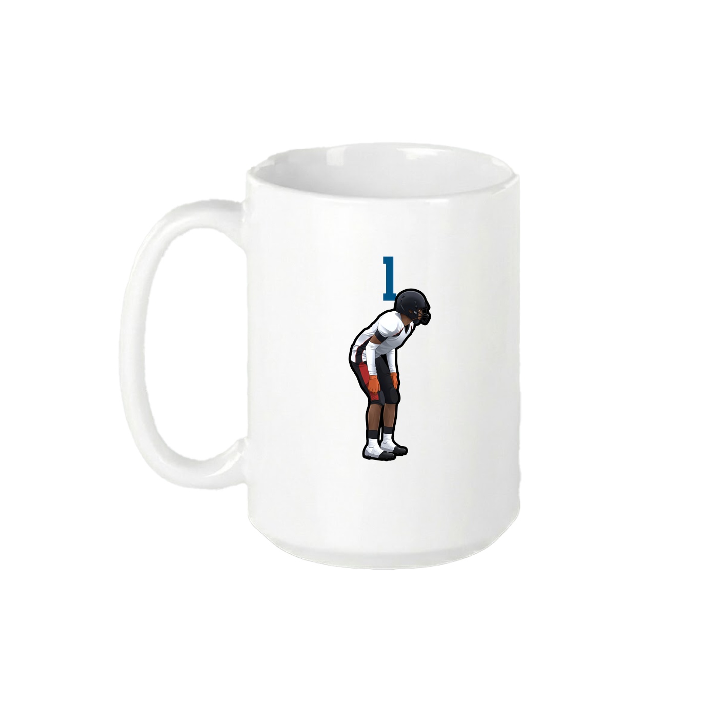 15oz Coffee Mug — Number Top in White