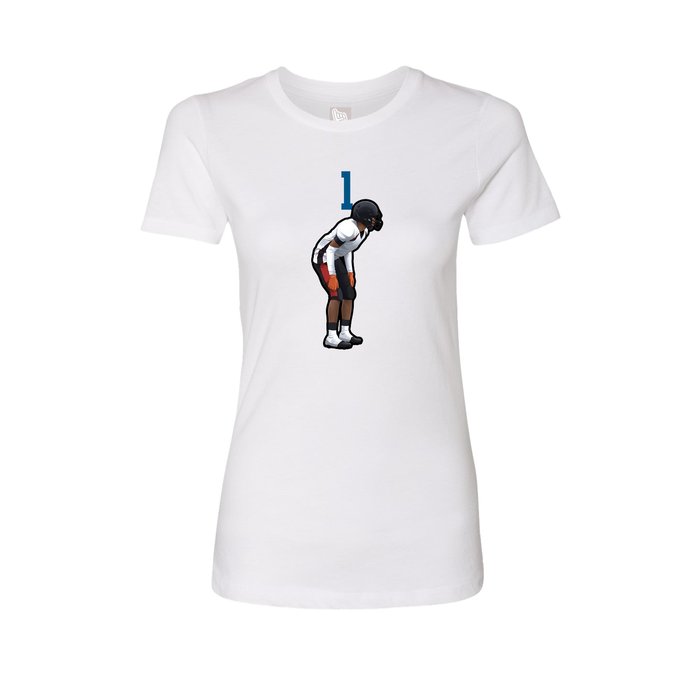 Womens Tee — Number Top in White